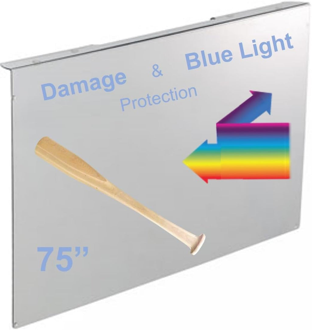 VizoBlueX 75 inch Blue Light and Damage TV Screen Protector. Protection Shield & Anti-Blue Light Filter Blocking UV for LCD LED 4K OLED QLED (65.7 x 37.8 inch)