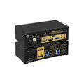 2 Port USB 3.0 Dual Monitor KVM Switch Displayport 1.4 8K@30Hz 4K@144Hz, Display Port KVM Switch 2 Monitors with Audio, All Input and Output Cables Supports Hotkey Function