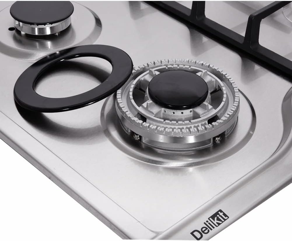 30 Inch Gas Cooktop - Dual Fuel Sealed 5 Burners Built-In Stainless Steel Hob DK257-A03