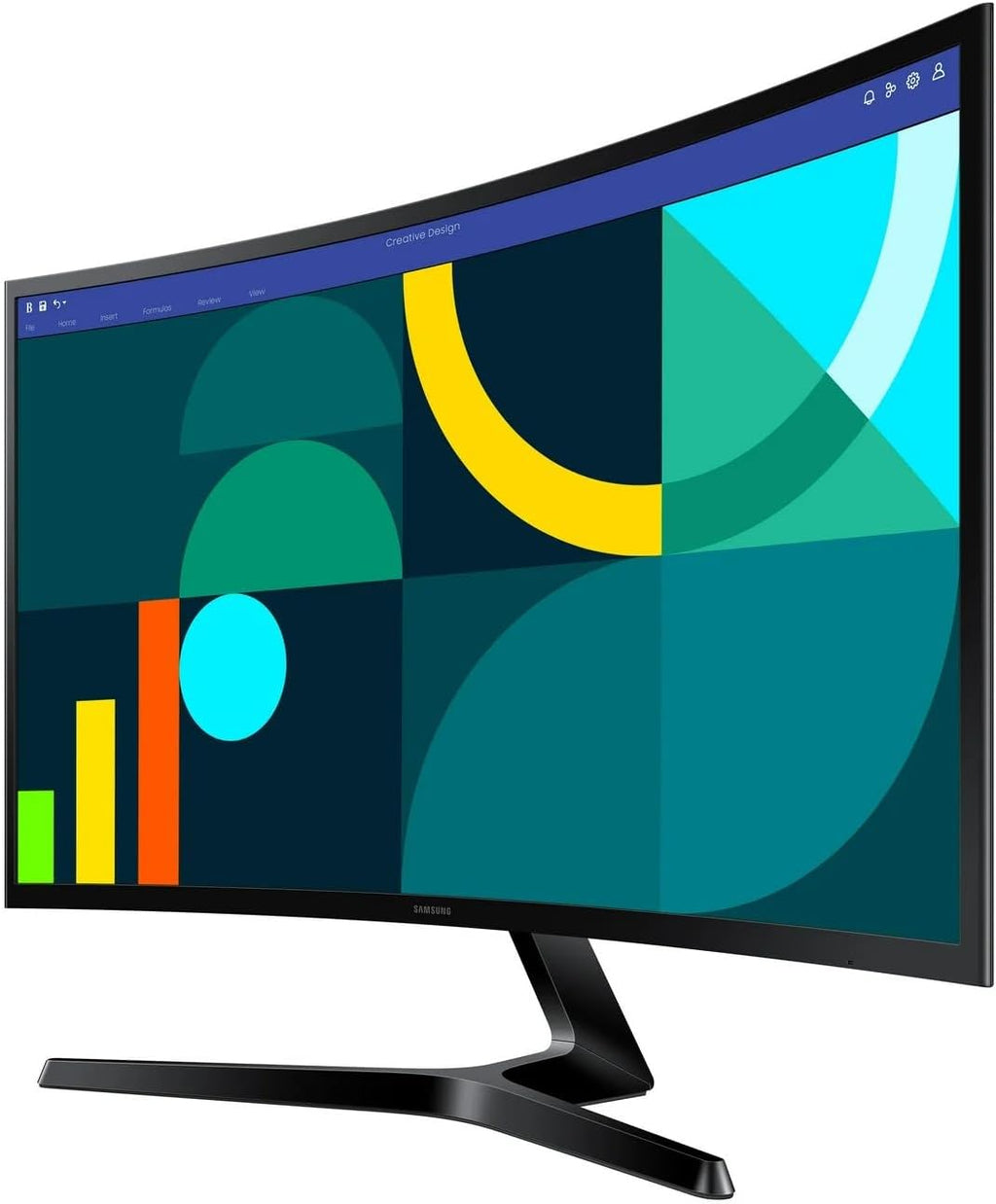 Samsung 27' S3 Series LED Curved Monitor, FHD(1920x1080), 100Hz, 4ms, AMD FreeSync Monitor, HDMI, Black, with HDMI Cable