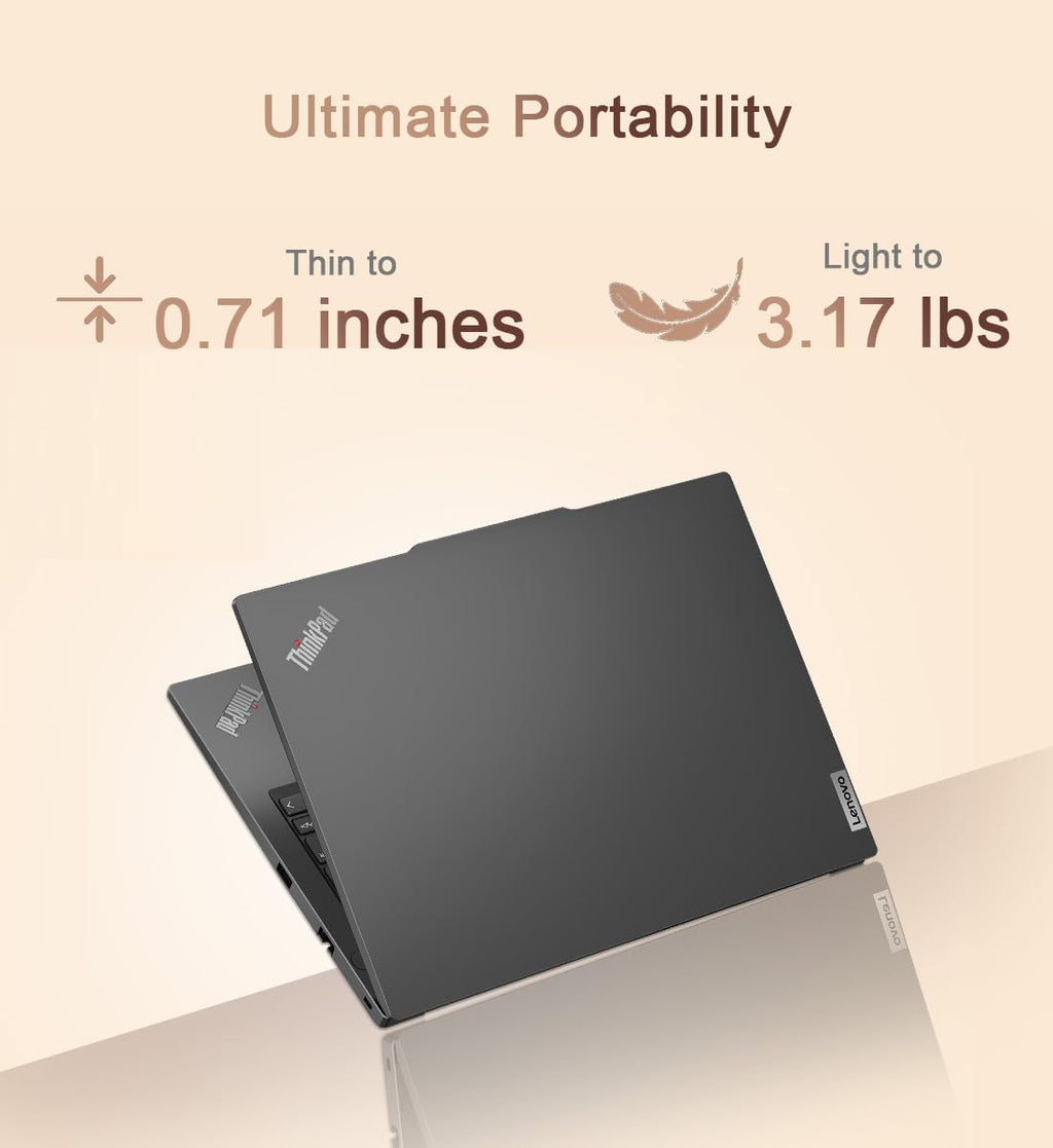 Lenovo ThinkPad E14 Gen 6 Business Laptop (14' FHD+ Anti-Glare, AMD Ryzen 5 7535U, 16GB DDR5 RAM, 512GB SSD, 6-Core (Beats Intel i7-1355U)), Fingerprint, Backlit KB, 1080p Webcam, Wi-Fi 6, Win 11 Pro