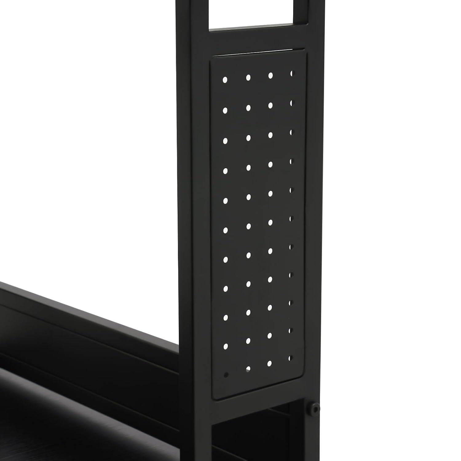 Double Layer 3D Printer Stand with Shelf, 3D Printer Storage Stand, 23.62x23.62x68.9in Heavy Duty 3D Printer Stand with 4 Wheels, 110lbs Load Capacity, Back Panels (Black)