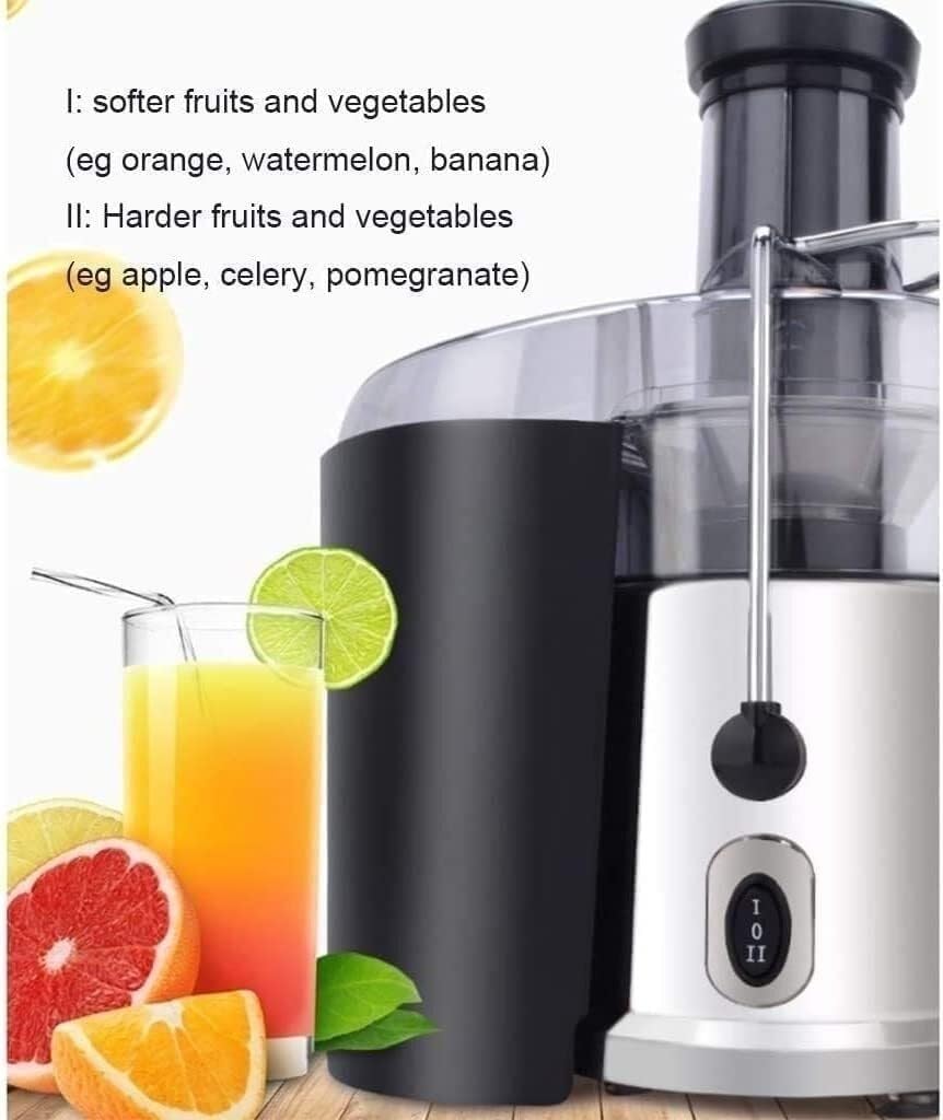 Juicer Machine, Centrifugal Extractor, Cold Press, 2 Speeds, for Fruits & Vegs, BPA-Free, Easy to Clean