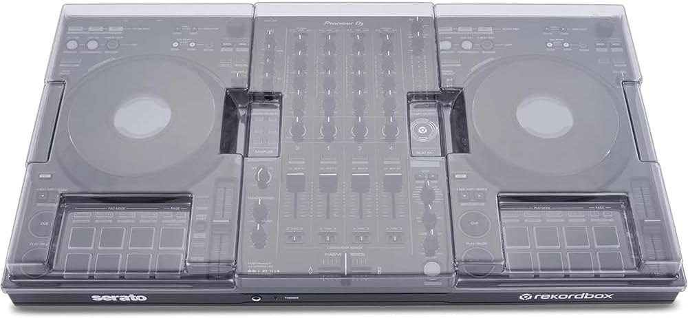 Decksaver DDJ-FLX10 Cover Bundle with Polishing Cloth – Polycarbonate Protective Cover for Pioneer DDJ-FLX10 DJ Controller, Shields from Dust & Impact, Clear Finish (DS-PC-DDJFLX10)