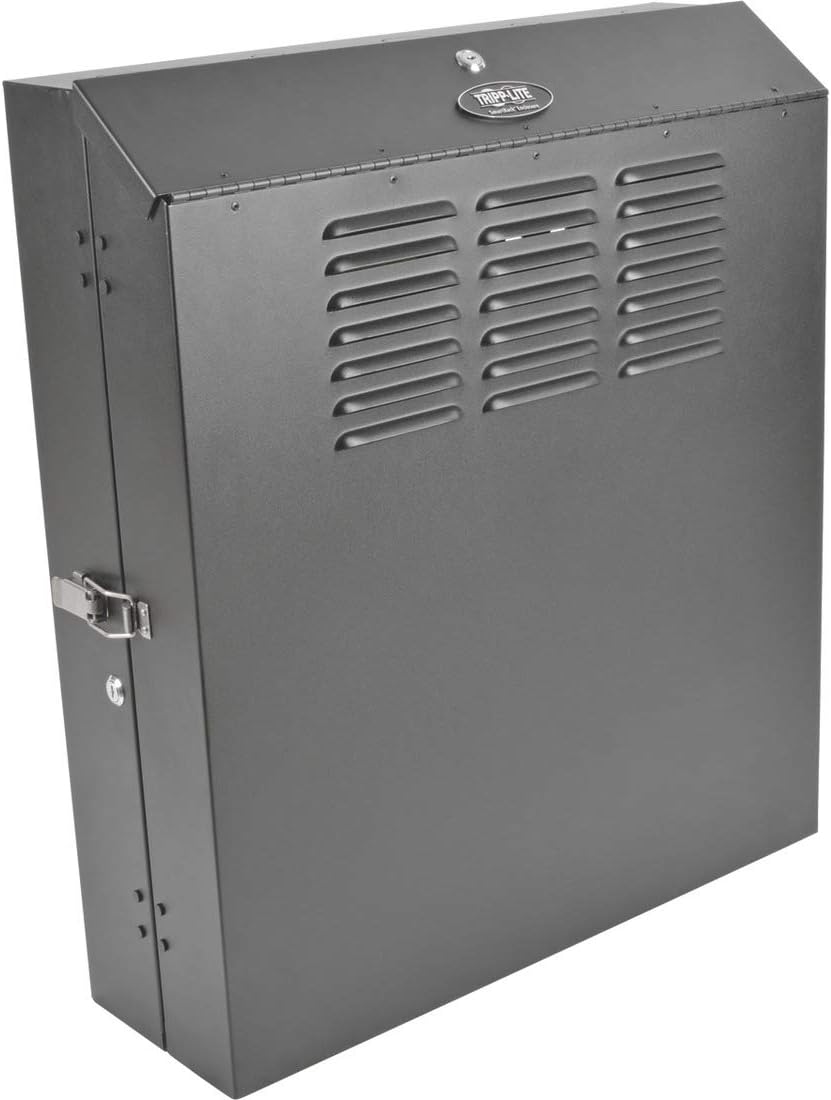 Tripp Lite 4U Vertical Wall Mount Rack Enclosure Cabinet, Low Profile, Switch-Depth, 20' Deep, Black (SRWF4U)