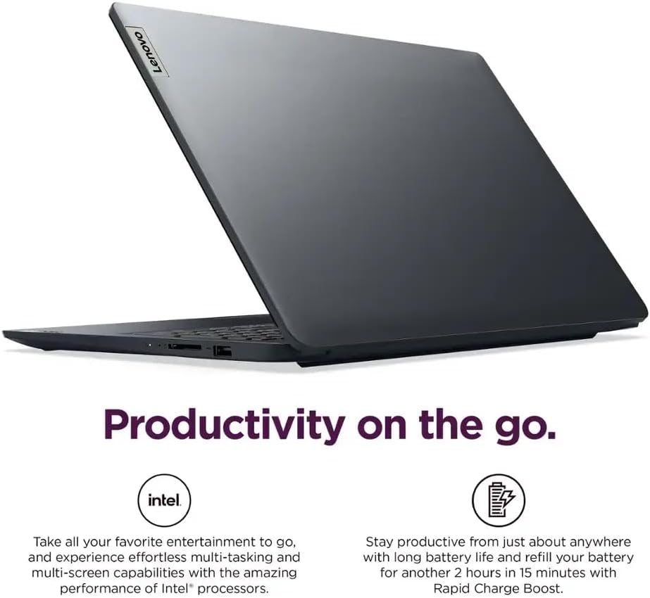 Lenovo Ideapad 1 15.6' HD Laptop, Intel Celeron N4500, 4GB DDR4, 128GB eMMC, W11HS, One-Year Microsoft Office 365, Abyss Blue, 82LX00D3US (Renewed)