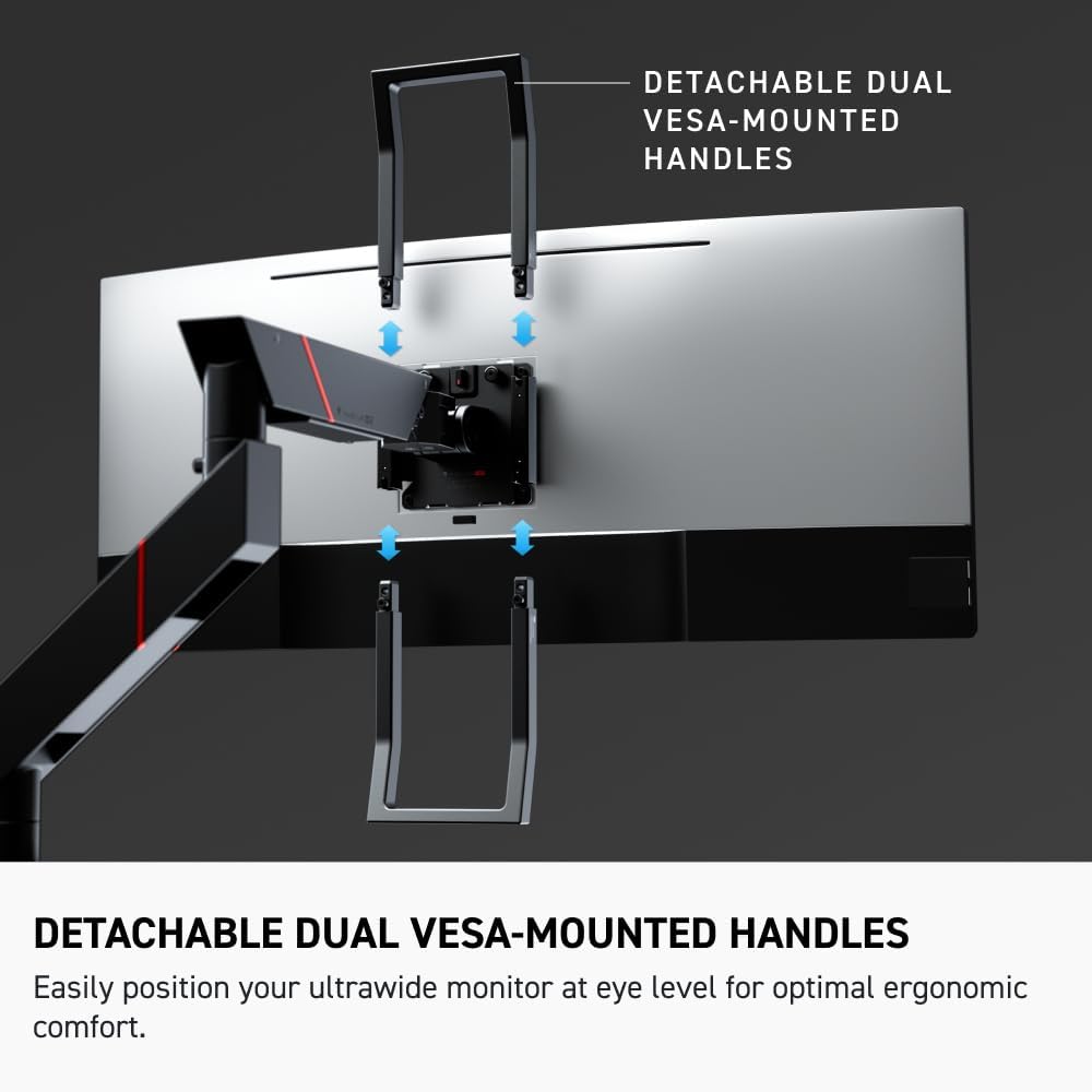 Secretlab Magnus Monitor Arm (Heavy Duty Edition) - Designed for Ultrawide Monitors - Up to 57 inches, 18 to 35lbs - Includes Heavy-Duty tilt Pivot