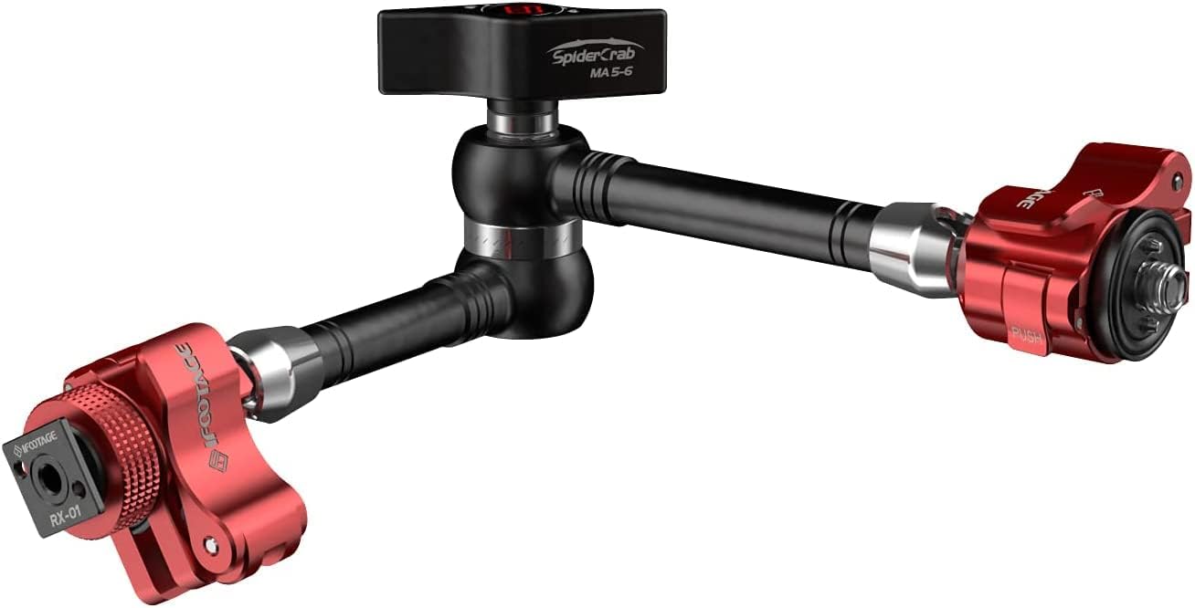 IFOOTAGE Magic Arm Clamp MA5-6, 11 Inches Adjustable Friction Power Articulating Magic Arm with 1/4' and 3/8' Thread Screw for DSLR Camera Rig/LCD Monitor/LED Lights