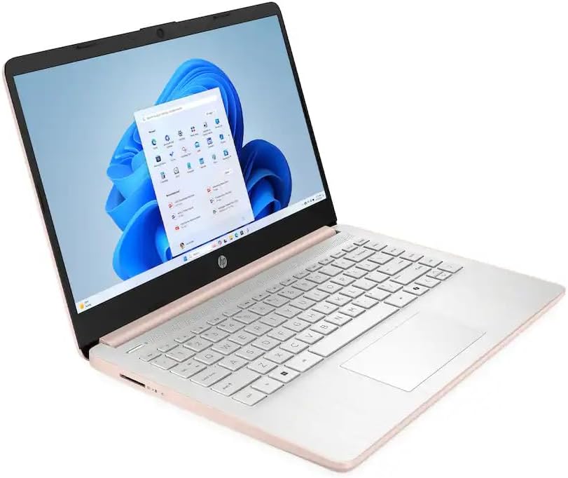 HP HP-14-DQ3015DX 14' WXGA HD (1366x768) Laptop 2025 New | Intel Celeron N4500 2-Core | Intel UHD Graphics | Wi-Fi 6 | 16GB DDR4 4TB SSD | Win11 Home | Pale Rose Gold