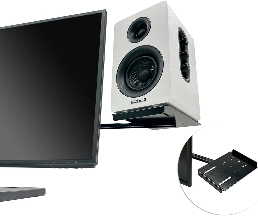 Nagao Seisakusho NB-SPKR-VESA Speaker Stand Compatible with Monitor Arm VESA Computer Monitor Speaker Installation