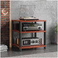 HiFi Av Shelf Rack 3-Tier Media Stand for Audio Video Equipment Perfect for Living Room Gaming Setup & Studio Use Sturdy & Stylish Design Maximize Your Entertainment Spac-A-4 Tier
