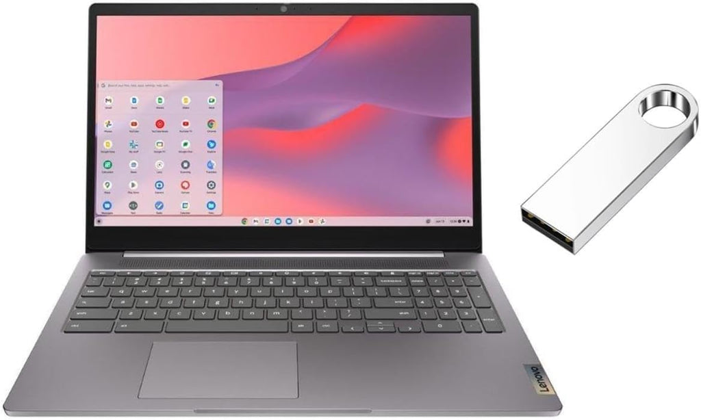 Lenovo IdeaPad 3i Chromebook 15.6' FHD 1920 x 1080 Display | Intel Celeron N4500 1.1GHz | Intel UHD Graphics | Camera |Grey | 4GB RAM | 64GB SSD | Chrome OS | Bundle with 64GB USB Flash Drive
