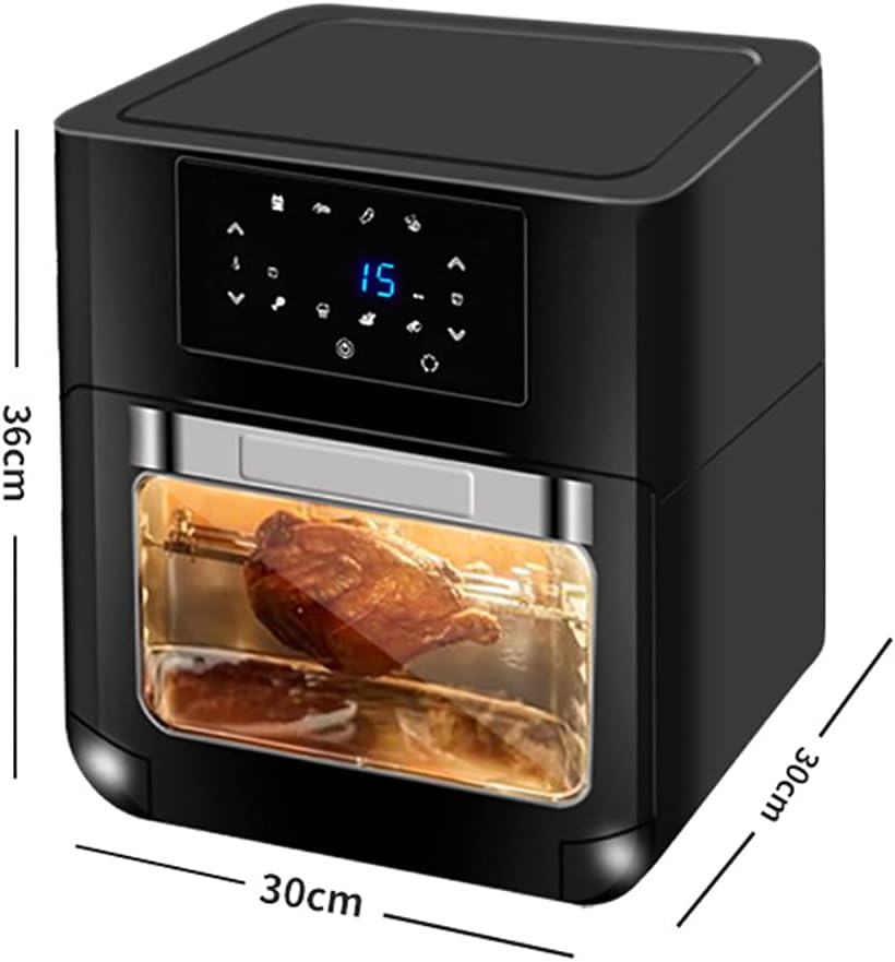 Air Fryer Oven 12L Large Air Fryer Oven Combo 1000W Airfryer Toaster Oven 8 in 1 Multi-Functional Oilless Cooker with 5 Accessories,Silver