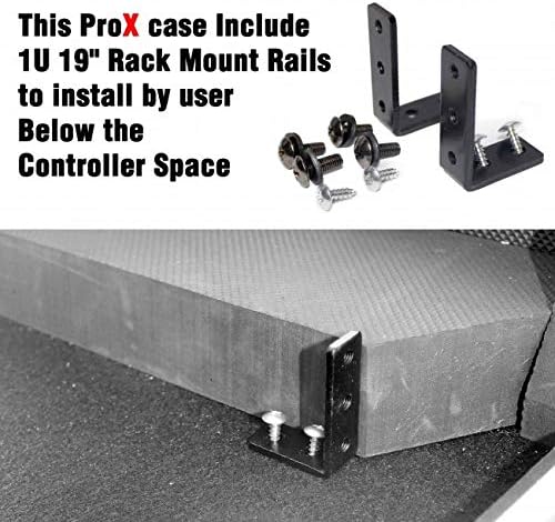 ProX XS-DDJ1000W for Pioneer DJ DDJ-1000 SRT & DDJ1000SRT Flight Travel Hard Road Gig Ready Case w/ 1U Rack Space & Low Profile Penn-Elcom Wheels