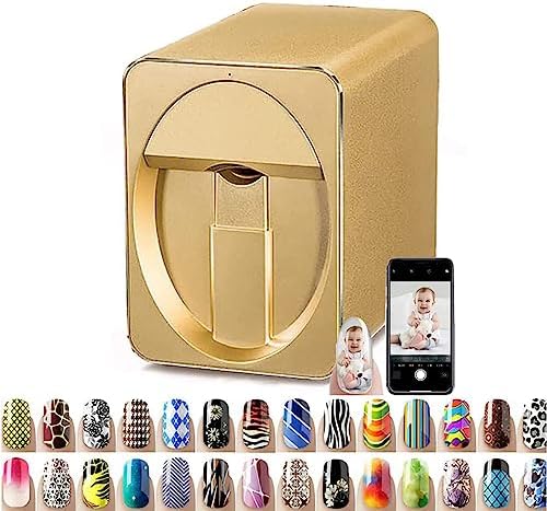 Professional Mini 3D Nail Printer - Portable Mobile Nail Art Machine for Kids, Nail Studios, Manicurists & Nail Enthusiasts - Perfect for Creative Nail Designs, White
