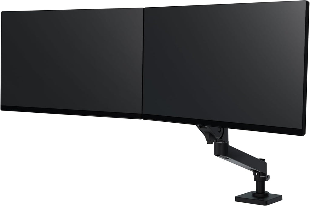 Ergotron – Upgraded LX Pro Premium Dual Direct Monitor Arm, VESA Desk Mount – for 2 Monitors Up to 27 Inches, 9 lbs Each – Matte Black
