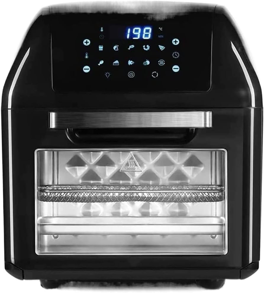 Air Fryer Oven, 12.7QT Air Fryer Toaster Oven, Countertop Convection Oven Combo with One-Touch Cooking 10 Presets, Digital Screen, 1500W, Black