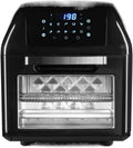 Air Fryer Oven, 12.7QT Air Fryer Toaster Oven, Countertop Convection Oven Combo with One-Touch Cooking 10 Presets, Digital Screen, 1500W, Black