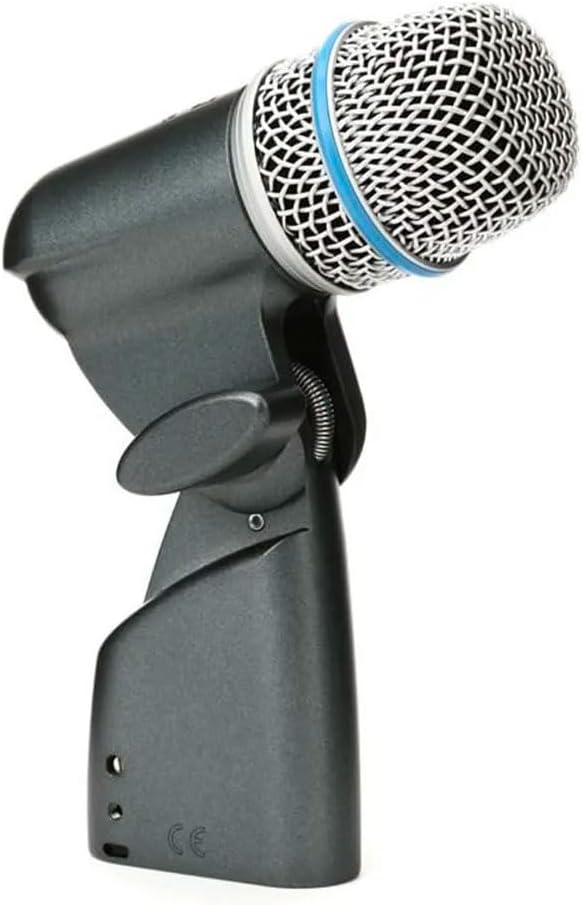 Shure BETA 56A Snare and Tom Microphone - Supercardioid Swivel-Mount Dynamic Drum Mic for Close Miking, Equipped with Shock Mount for Sound Isolation, Dynamic Locking Stand Adapter, Steel Mesh Grille