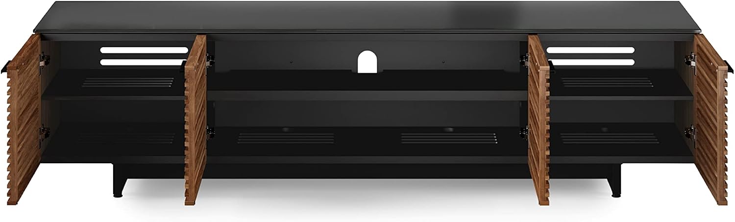 BDI Corridor 8173 Quad-Width Low Media Cabinet, Natural Walnut