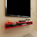 Wall Shelf Wall mounted TV Shelf Decorative Wall Display Floating Shelf TV Stand TV Console Audio-visual Equipment Shelves Set-top box WiFi Router CD DVD Media Storage Shelf Home Entertainment Center