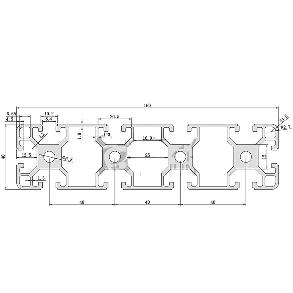40160 Aluminum Extrusion T Slot 100mm Long Black 2 Pack, Extruded Aluminum Profile 40 Series European Standard Anodized Linear Rail for 3D Printer Parts and CNC DIY 40 x 160 3.94' 2Pcs (Kwweeoo)