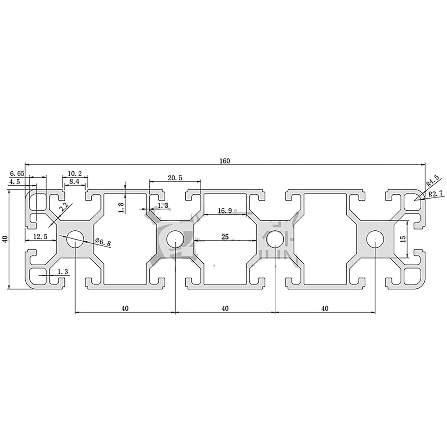 40160 Aluminum Extrusion T Slot 100mm Long Black 2 Pack, Extruded Aluminum Profile 40 Series European Standard Anodized Linear Rail for 3D Printer Parts and CNC DIY 40 x 160 3.94' 2Pcs (Kwweeoo)
