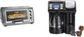Hamilton Beach Toaster Oven Air Fryer Combo with Large Capacity, Fits 6 Slices or 12' Pizza & FlexBrew Trio 2-Way Coffee Maker, Compatible with K-Cup Pods or Grounds