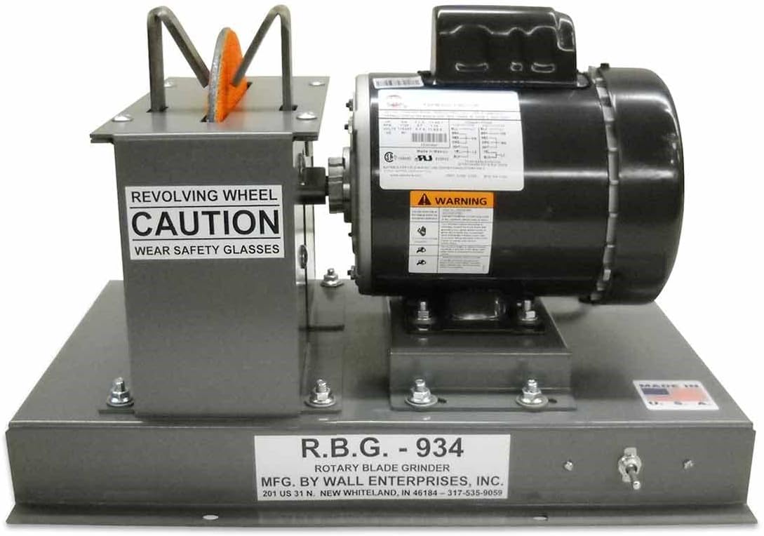 Disc Wheel Blade Grinder - 3/4 HP Fast Mower Blade Grinder Sharpener | RBG 934