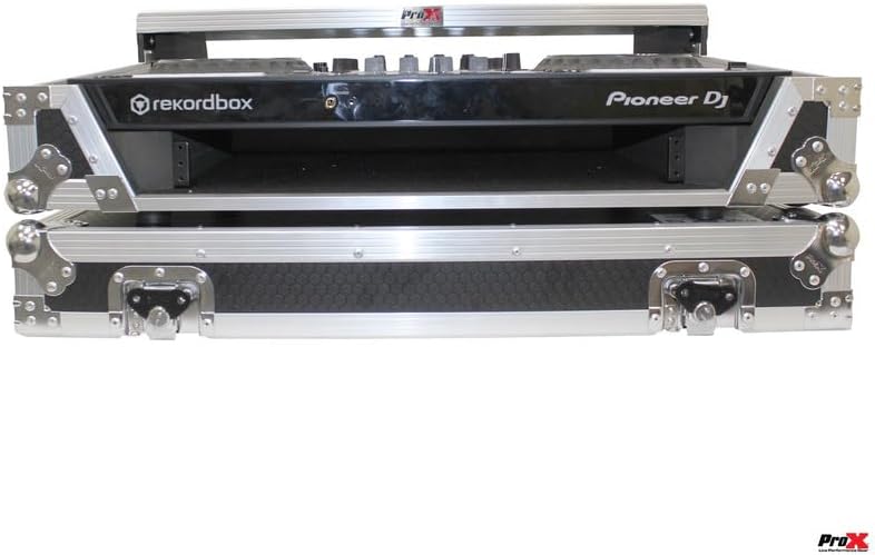 ProX XS-DDJ1000W for Pioneer DJ DDJ-1000 SRT & DDJ1000SRT Flight Travel Hard Road Gig Ready Case w/ 1U Rack Space & Low Profile Penn-Elcom Wheels