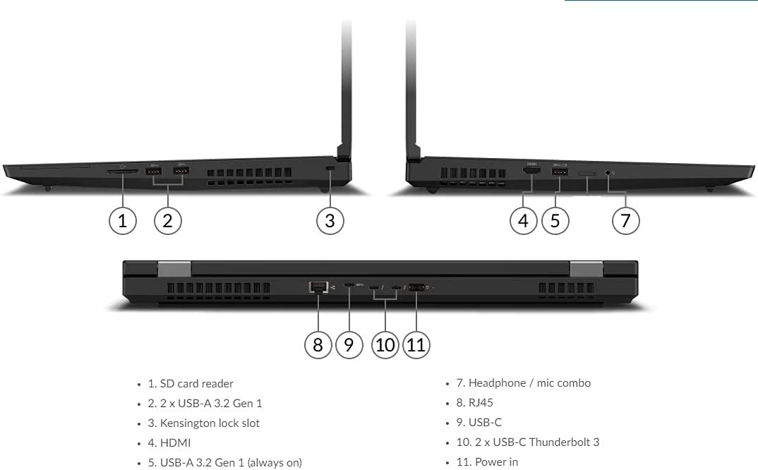 Lenovo Thinkpad P17 Mobile Workstation Laptop (17.3' FHD IPS, Intel 6-Core i7-10750H, 64GB RAM, 2TB SSD, Quadro T2000 4GB Graphics), Backlit KB, Fingerprint, Webcam, Thunderbolt 4, Win11 Pro, Black