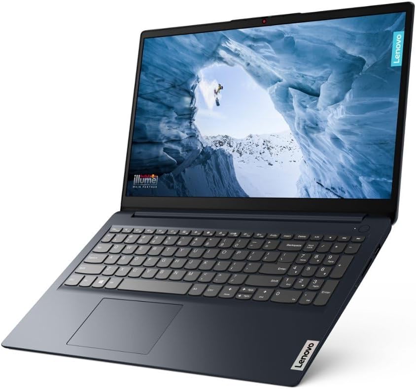 Lenovo IdeaPad 1 15' FHD Laptop | AMD Ryzen 5 7520U(Beat Intel Core i5-1155G7) | AMD Radeon Graphics | Camera | Blue | 16GB RAM DDR5 | 256GB SSD | Windows 11 S | Bundle with 64GB USB Flash Drive