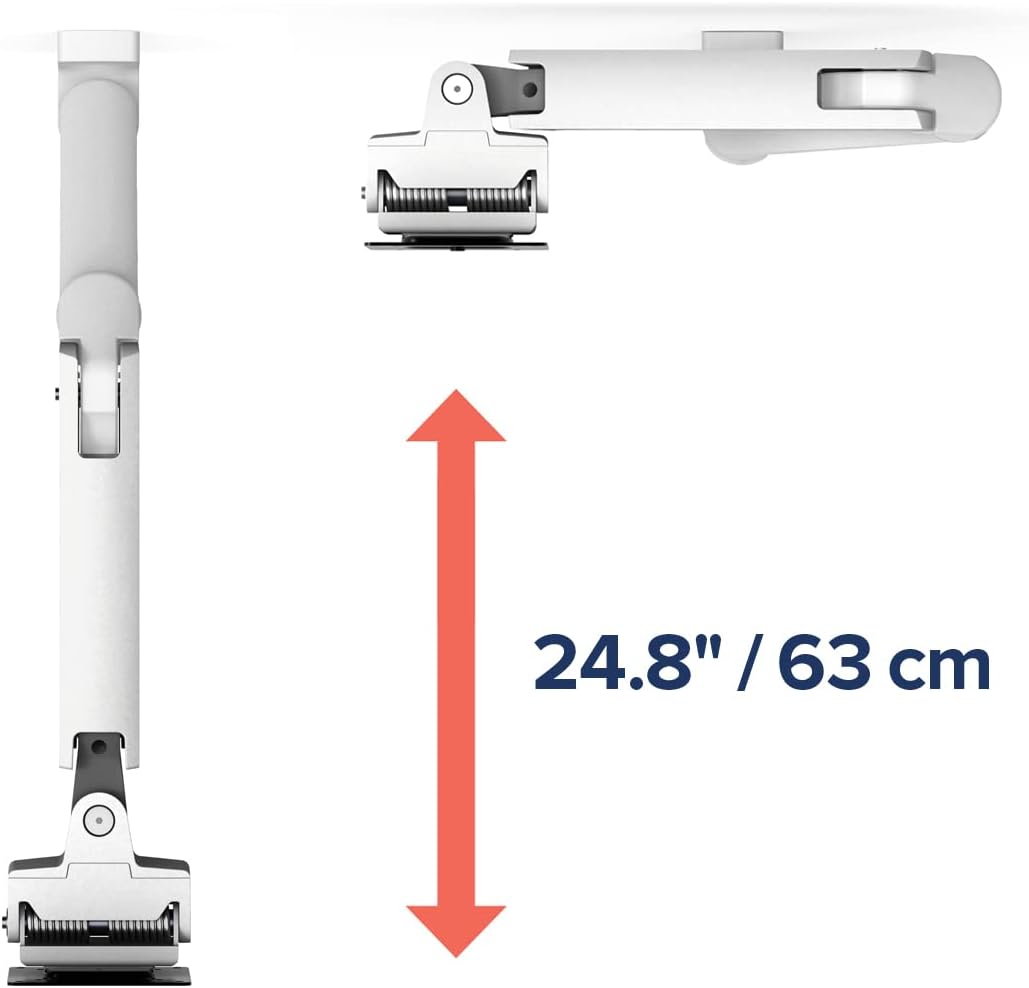 Ergotron – HX Single Ultrawide Monitor Arm with HD Pivot, VESA Wall Mount – for 1000R Curved Monitors Up to 49 Inches, 28 to 42 lbs – HD Pivot, White