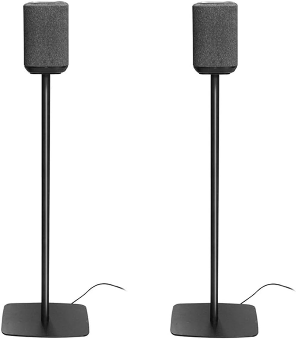 Speaker Stands Pair for DENON Home 150 Wireless Smart Speaker, Heavy Duty Base Floor Stands for Surround Sound with Power Cord Management