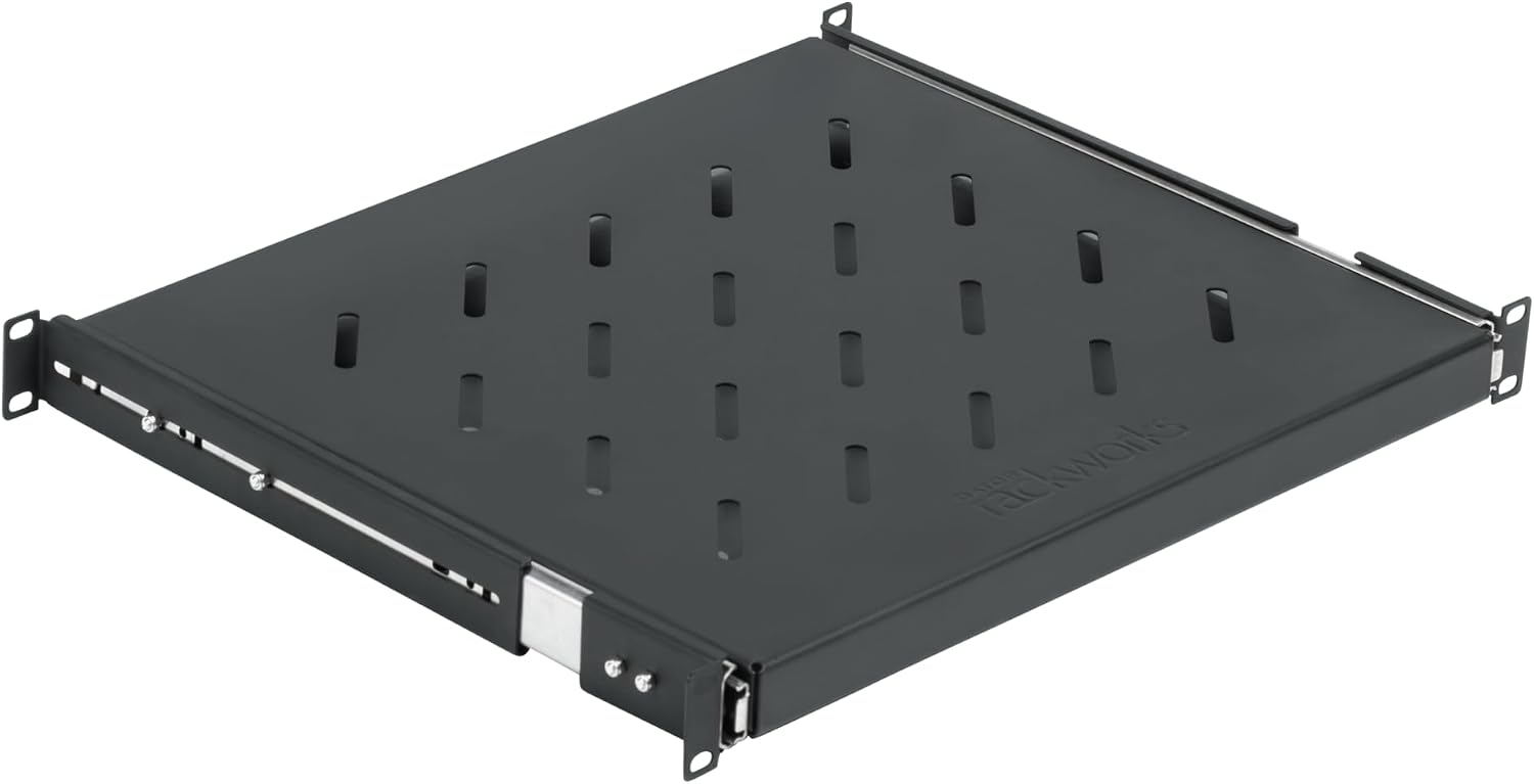 Gator Rackworks Universal Rack Mounting 1U Sliding Shelf with 13.8' Depth, (GRW-SHELF1SLD)
