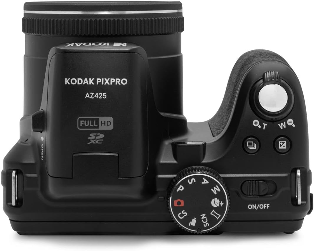 Kodak PIXPRO AZ425 Astro Zoom 20MP Full HD Digital Camera, Black, Bundle with 32GB Memory Card and Bag