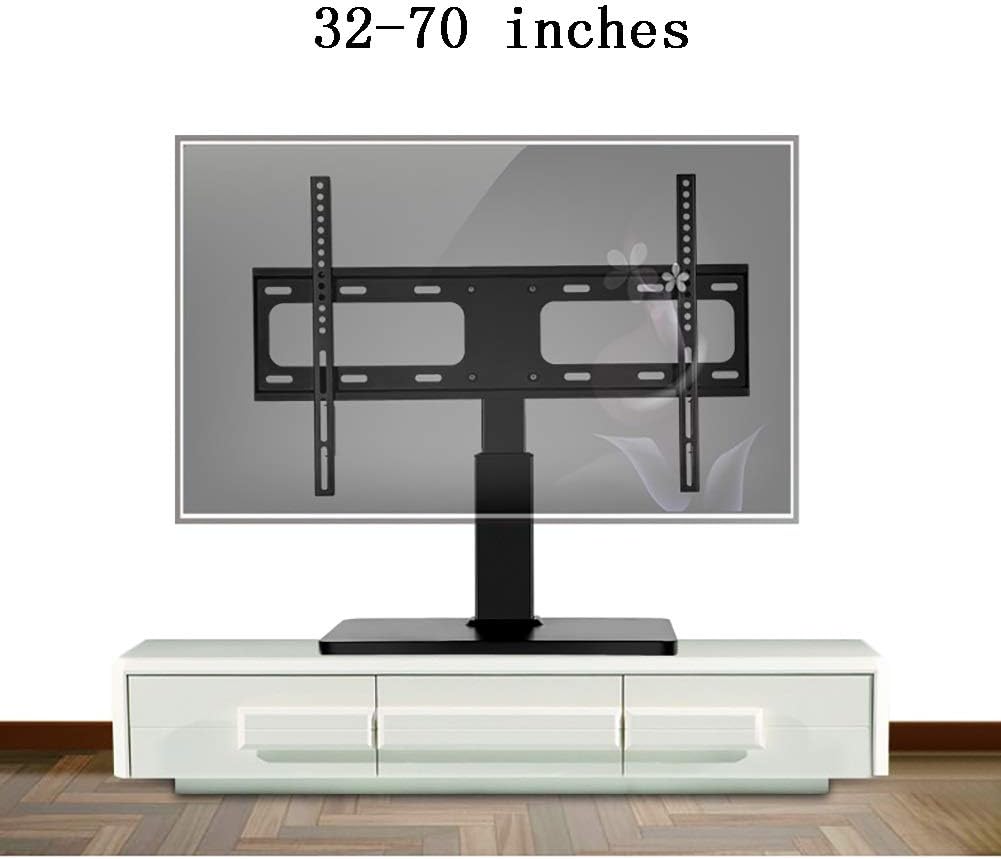 Cabinet Table Base for 32' - 60' Tv Adjustable Heights Swivel 90° Tabletop Pedestal Tv Bracket Mount Holds 35KgB