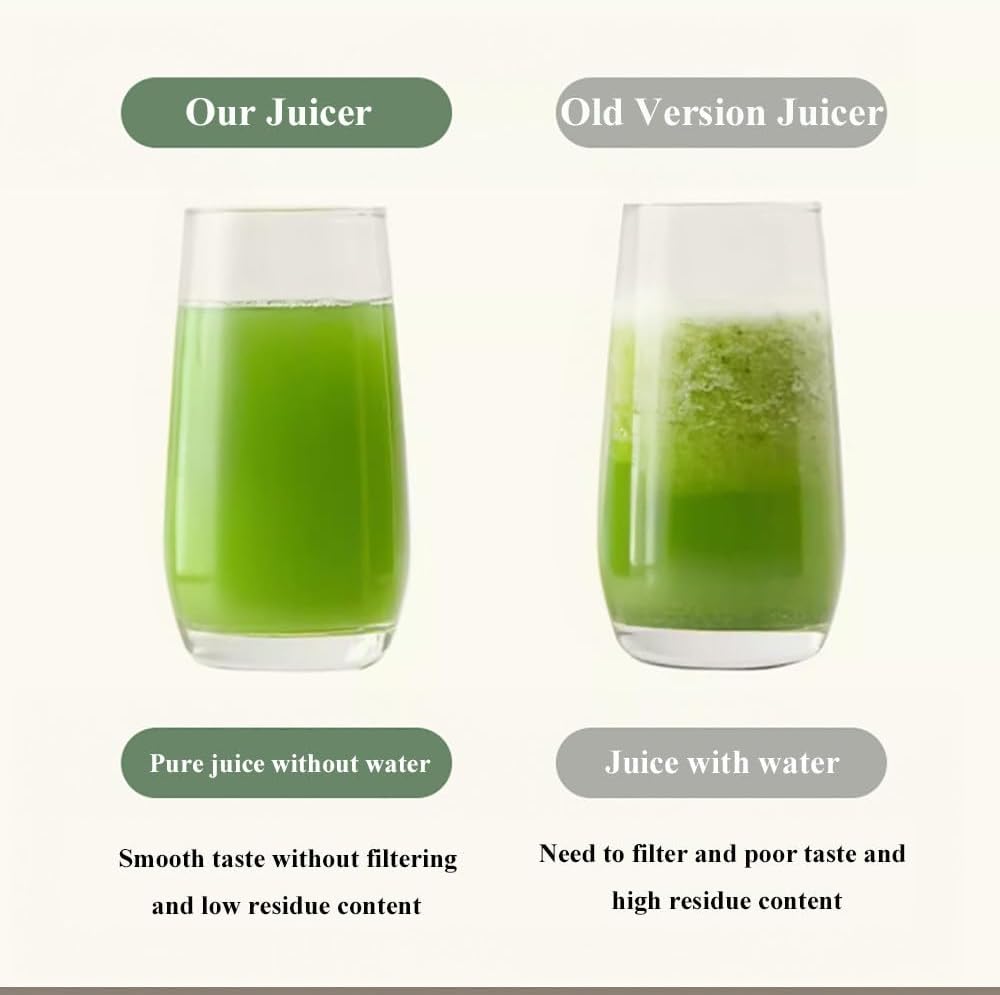 Cold Press Juicer,Juicer Machines Vegetable And Fruit,7cm Large Diameter Feed Trough,97% Pure Juice,5S Fast Juice Release,300W Slow Masticating Juicer,Easy To Clean,White