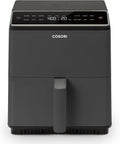 Cosori Air Fryer 6.8-Qt, 12 One-Touch Functions, Dual Heating Elements for Even Cooking, Ceramic-Coated Nonstick Basket, Dishwasher-Safe, 1750W, Family Size for 4-6, Gray