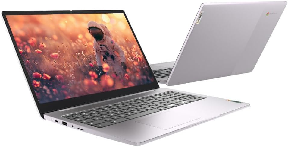 Lenovo 15.6' FHD Chromebook, IdeaPad 3i Laptop, Intel Celeron N4500, 4GB RAM, 128GB Storage(64GB eMMC + 5ave 64GB Flash Memory), Webcam, HDMI, Bluetooth, Chrome OS, Arctic Grey