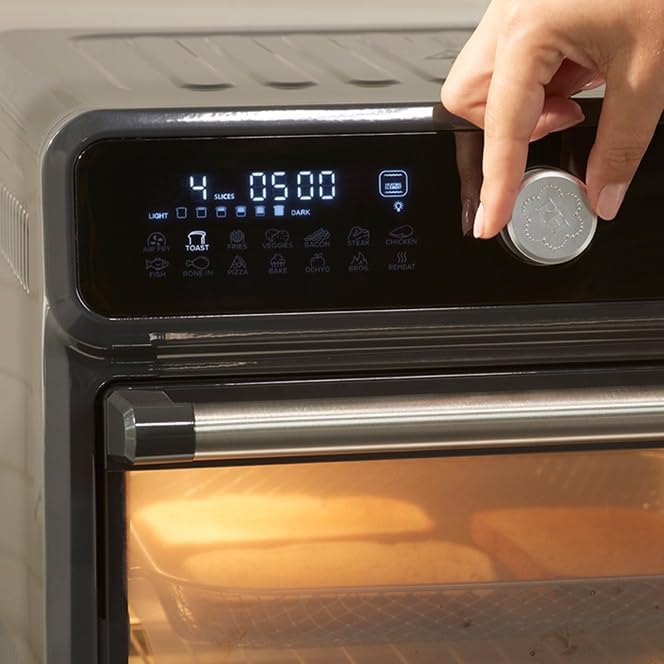 Princess House Vida Sana Large, Cook+ Air Fryer Oven Capacity Air Fryer Oven with 14 Presets for Air Frying, Baking, Toasting Function,Broiling and More, Black