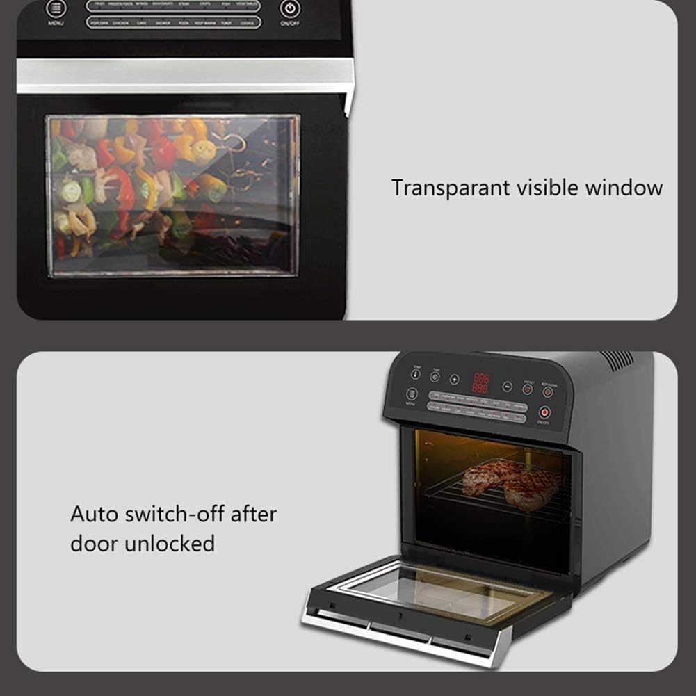 12L Large Capacity Air Fryer 16-In-1 Air Fryer Oven Toaster Rotisserie And Dehydrator With LED Digital Touchscreen 1600W Countertop Oven Oil Free vision