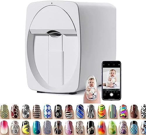 Portable Professional 3D Nail Printer - Mini Mobile Nail Art Machine for Kids, Nail Studios, Manicurists & Nail Enthusiasts - Compact & Multifunctional, White