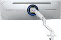 BEWISER Heavy Duty Monitor Arm Mount for 34-49 inches and Ultra 57 inches Screens,Weight Capacity Up to 44 lbs,Full Motion Height Swivel Adjustable Monitor Arm(White)