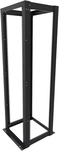 NavePoint 45U 23-inch Width 4-Post Frame Rack - Open Frame Rack with Cage Nut for 23-Inch Equipment, Server Rack 881lbs Weight Capacity, Floor Mount, RU Markings