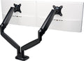 Kensington SmartFit One‑Touch Height Adjustable Dual Monitor Arm – Ergonomic Gas‑Spring Articulating Arm, Supports 13–34″ Monitors Cable Management, C‑Clamp/Grommet Mount – Black (K59601WW)