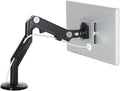Humanscale M8 Adjustable Articulating Monitor Arm - Bolt Through Mount with Base - Black with Black Trim
