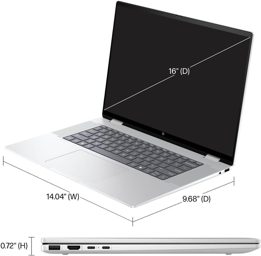 HP Envy x360 2-in-1 Laptop, 16' WUXGA IPS Wide Ultra Touchscreen Display, Core Ultra 5 125U (Beats i7-1255U), 16GB DDR5, 1TB PCIe SSD, TB 4, WiFi 6E, Bluetooth, Webcam, PDG HDMI Cable, Win 11 Pro