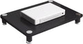 Audio Rack Wooden Stereo Rack Audio Equipment Rack Audio Open Rack Cabinet HiFi Rack Audio-Video Shelving Shock-Absorbing Feet(Nero,1 Tier)