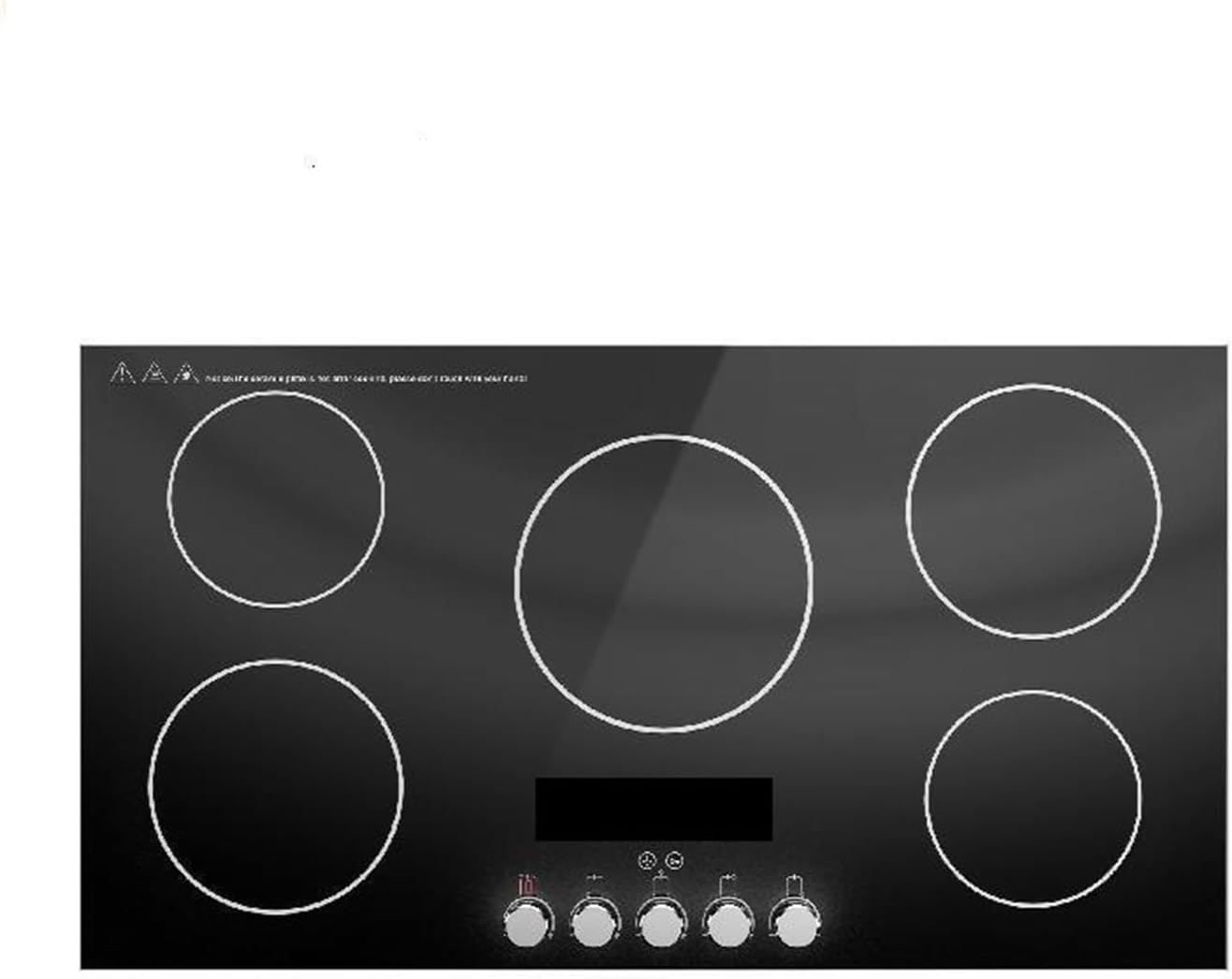 2/4/5 Burners Built-in Induction Stove Top 11/12/30/35 IncH Ceramic Glass Electric Cooktop with 9 Power Levels(12in 110V)